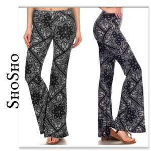 NWT ShoSho Wide Leg High Waist Pant - Navy/White